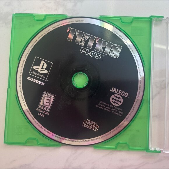 Tetris Plus PlayStation 1 Game Disc Jaleco In Green Jewel Case - Picture 1 of 2